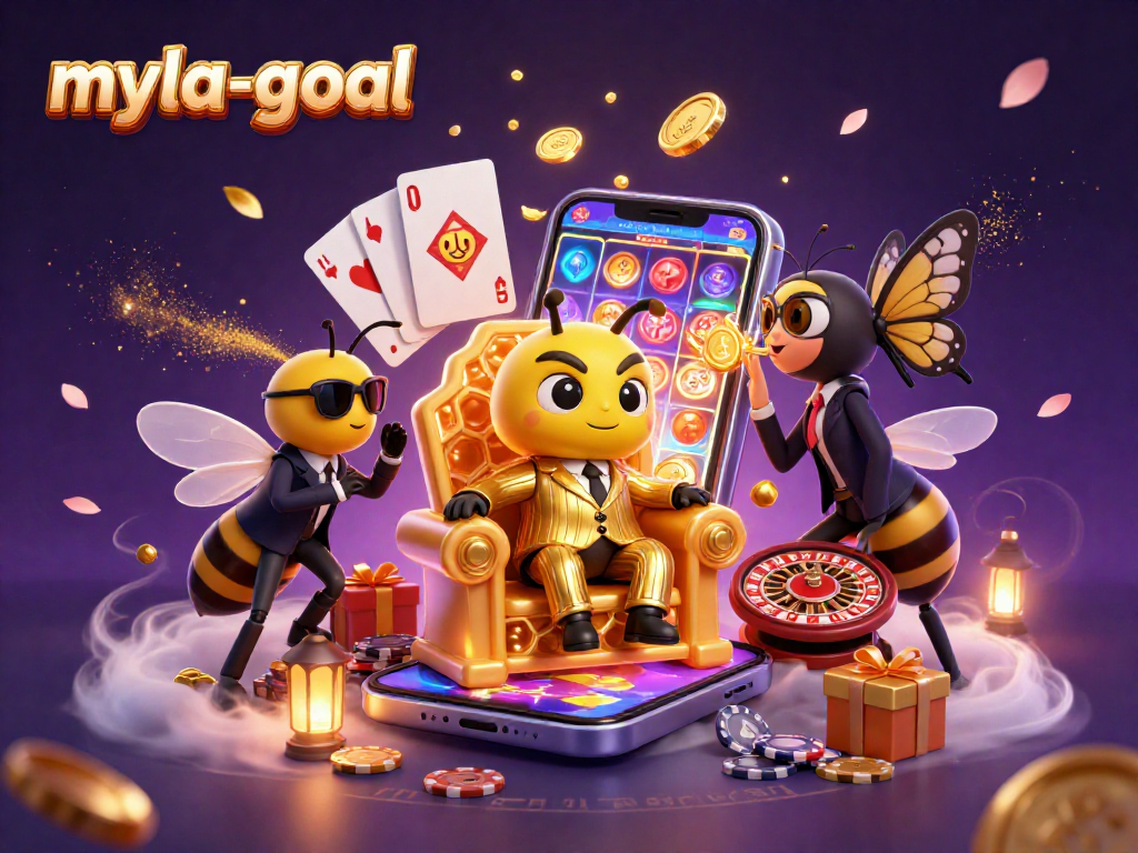 Engage with myla-goal’s thrilling casino atmosphere featuring a cartoon mob boss and immersive slot elements.
