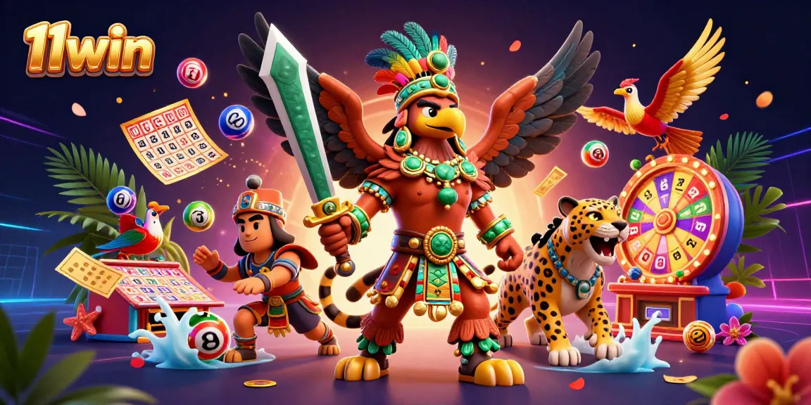 Experience the vibrant world of 11win casino with colorful lottery symbols and dynamic gameplay elements.