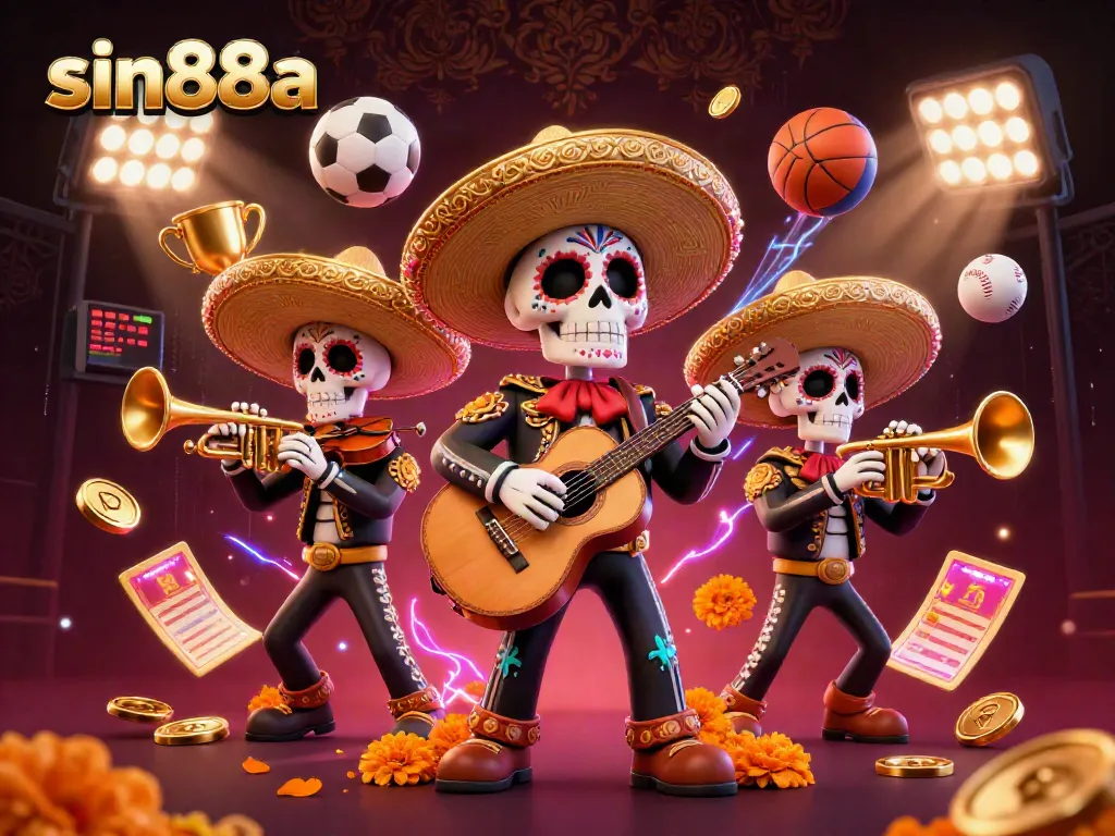 Experience thrilling gameplay at sin88a with vibrant casino elements featuring a lively mariachi band.