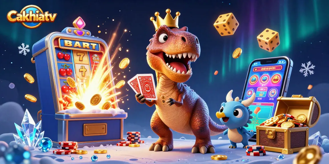 Cakhiatv showcases exciting casino adventures with a T-Rex, highlighting dynamic gaming elements.