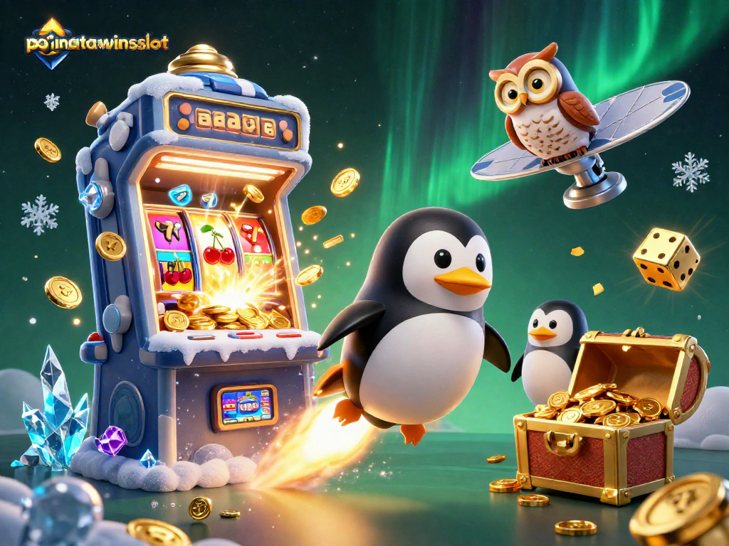 Experience the thrill of pinatawinsslot with a colorful, animated game scene featuring engaging casino elements.