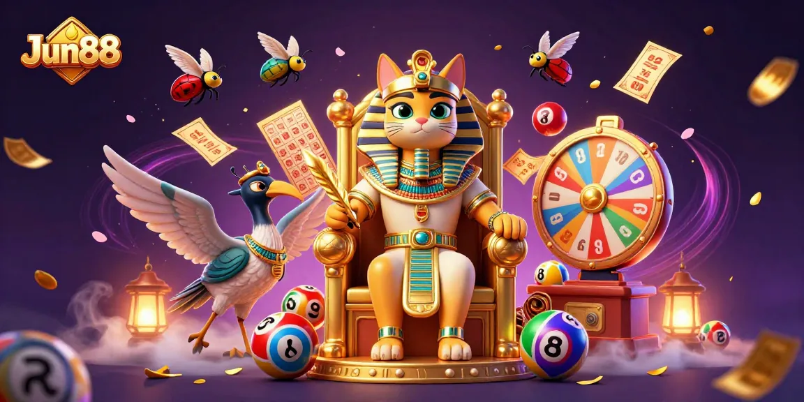 Experience thrilling gameplay at Jun88 with vibrant lottery elements and an enchanted Egyptian theme.
