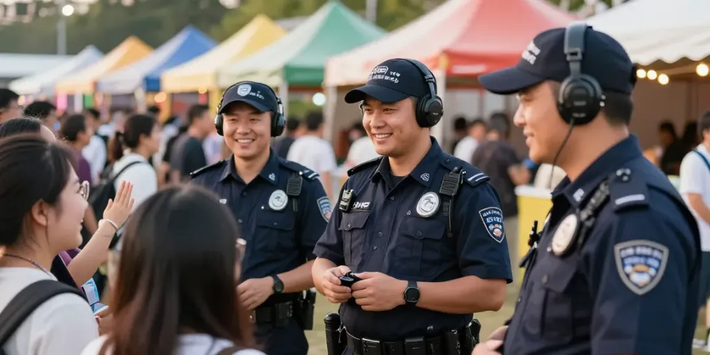 Event Security professionals providing trusted safety solutions at a local festival.