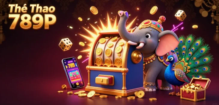 Engage with Thể Thao 789P through vibrant 3D slot machine scenes with jackpots and dynamic casino elements.