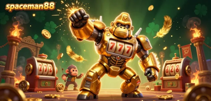 Spin and win at spaceman88 with the thrilling 3D Bandito Slot showdown featuring dynamic visuals and winning symbols.